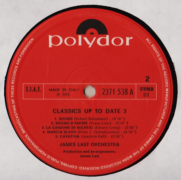 Orchester James Last - Classics Up To Date 3 | Polydor (2371 538 A) - 4