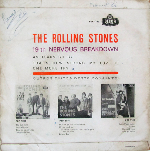 The Rolling Stones - 19th Nervous Breakdown | Decca (PEP 1149) - 2