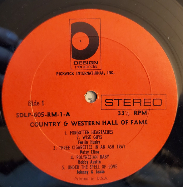 Various - Country & Western Hall Of Fame | Design Records (SDLP-605-RM-1) - 3 Various - Country & Western Hall Of Fame | Design Records (SDLP-605-RM-1) - 3
