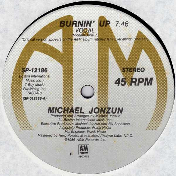 Michael Jonzun - Burnin' Up | A&M Records (SP-12186) - 2