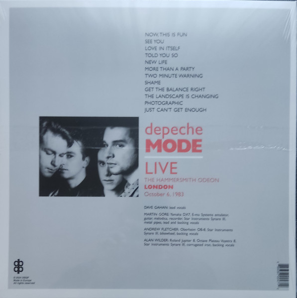 Depeche Mode - Live  At The Hammersmith Odeon London October 6, 1983 | DBQP (DBQP71) - 2