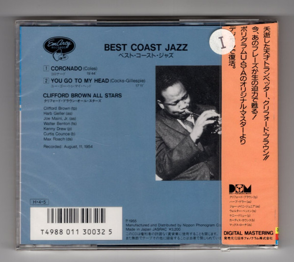Clifford Brown All Stars - Best Coast Jazz CD | EmArcy (32JD-94) - 2