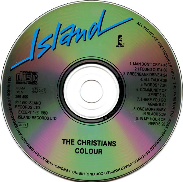 The Christians - Colour | Island Records (260 455) - 3 The Christians - Colour | Island Records (260 455) - 3