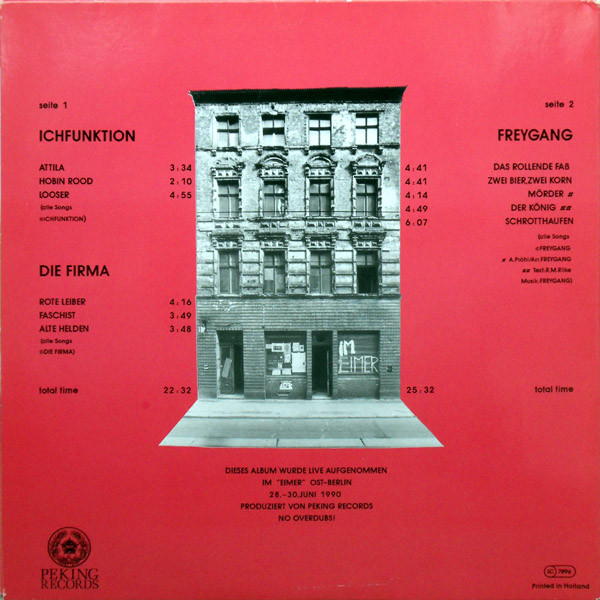 Die Firma / Freygang / Ichfunktion - Die Letzten Tage Von Pompeji | Peking Records (PRP 00490) - 2