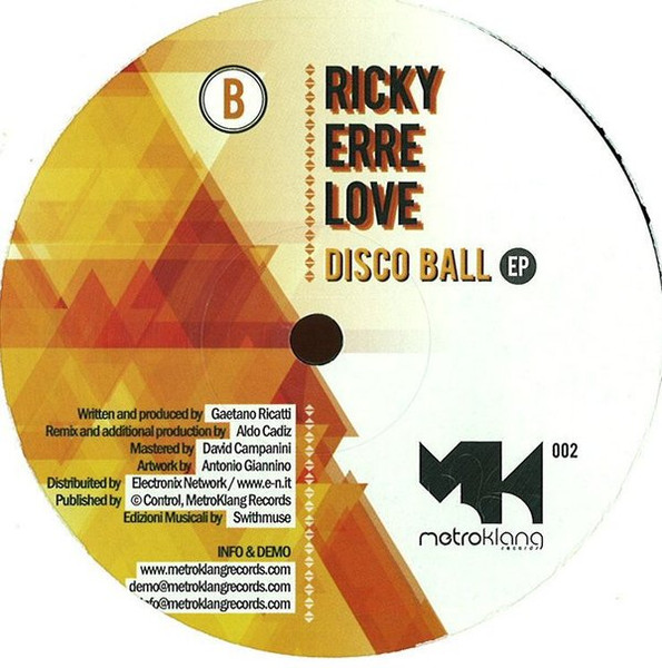 Ricky Erre Love - Disco Ball EP | Metroklang Records (MK 002) - 2
