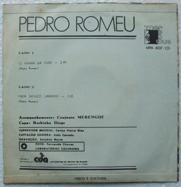 Pedro Romeu - O Mama Ua Fuidi / Nkia Sango Uabakidi | Merengue (MPA - 4037 - CD) - 2