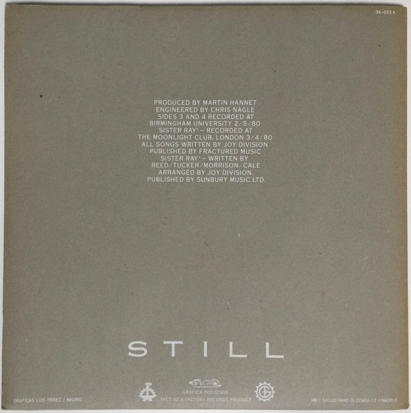 Joy Division - Still | Nuevos Medios (36-005 A) - 2