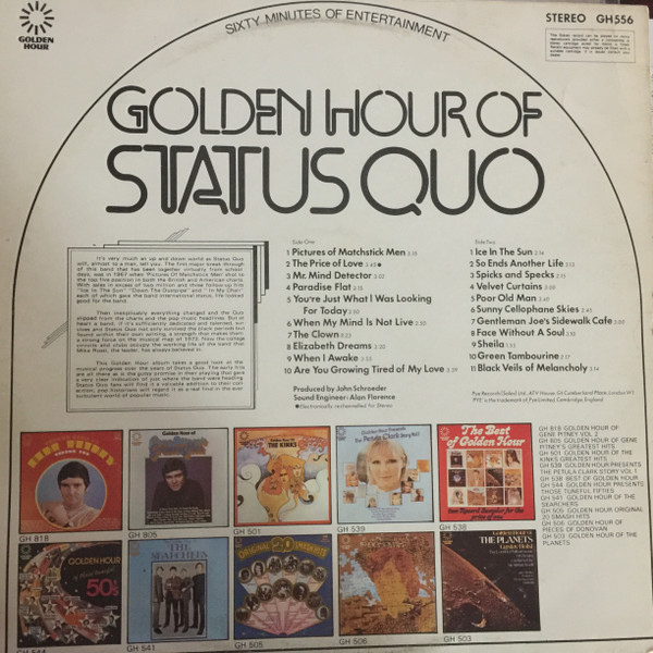 Status Quo - Golden Hour Of Status Quo | Golden Hour (GH 556) - 2