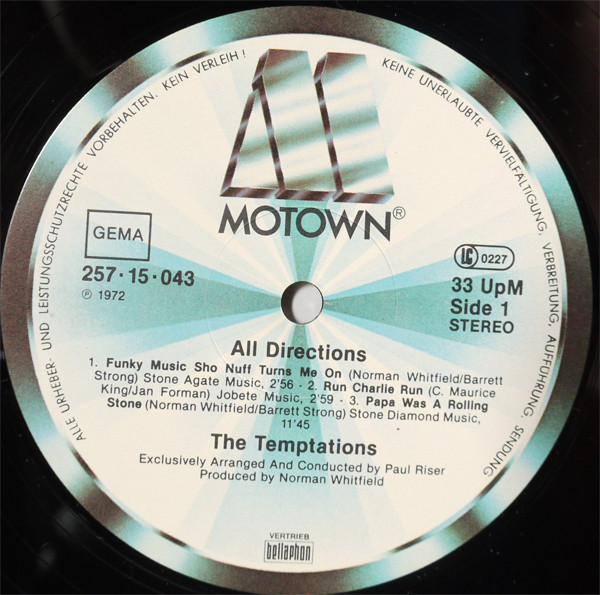 The Temptations - All Directions | Motown (257·15·043) - 3 The Temptations - All Directions | Motown (257·15·043) - 3