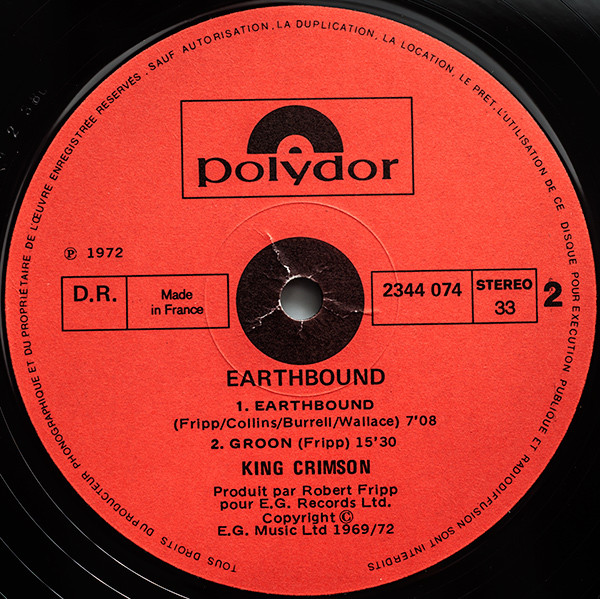 King Crimson - Earthbound | Polydor (2344 074) - 4