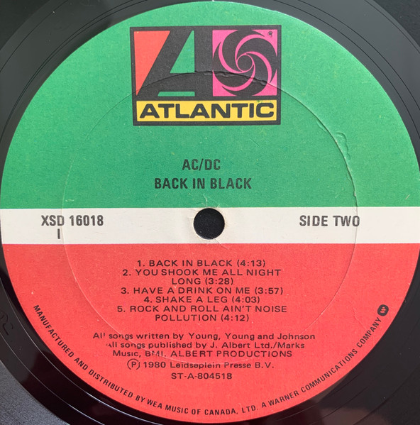 AC/DC - Back In Black | Atlantic (XSD 16018) - 4 AC/DC - Back In Black | Atlantic (XSD 16018) - 4