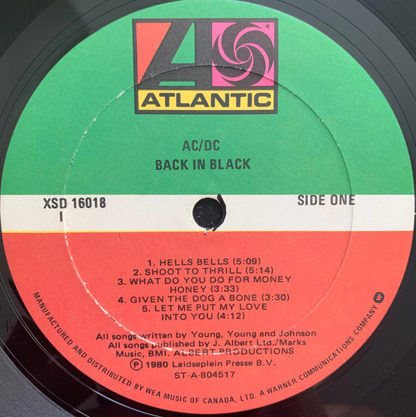 AC/DC - Back In Black | Atlantic (XSD 16018) - 3 AC/DC - Back In Black | Atlantic (XSD 16018) - 3