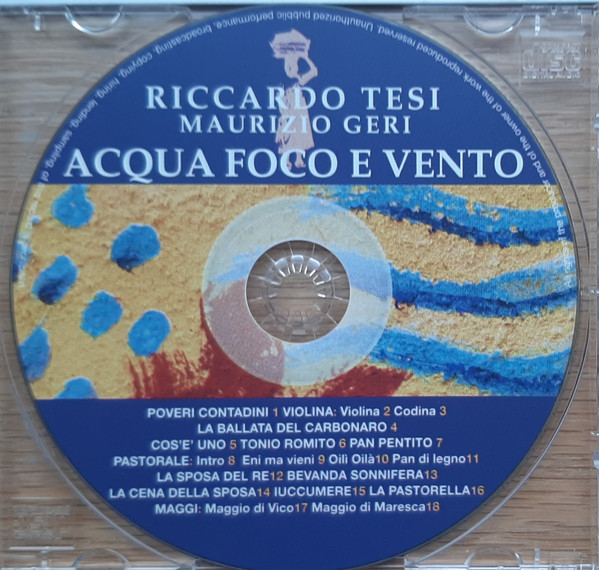 Riccardo Tesi - Acqua Foco E Vento - New Traditional Music From Tuscany | Felmay (fy 8060) - 4 Riccardo Tesi - Acqua Foco E Vento - New Traditional Music From Tuscany | Felmay (fy 8060) - 4