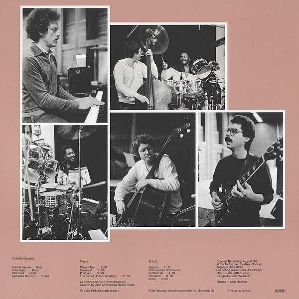 Arild Andersen , John Taylor , Bill Frisell , Alphonse Mouzon - A Molde Concert | ECM Records (ECM 1236) - 2 Arild Andersen , John Taylor , Bill Frisell , Alphonse Mouzon - A Molde Concert | ECM Records (ECM 1236) - 2