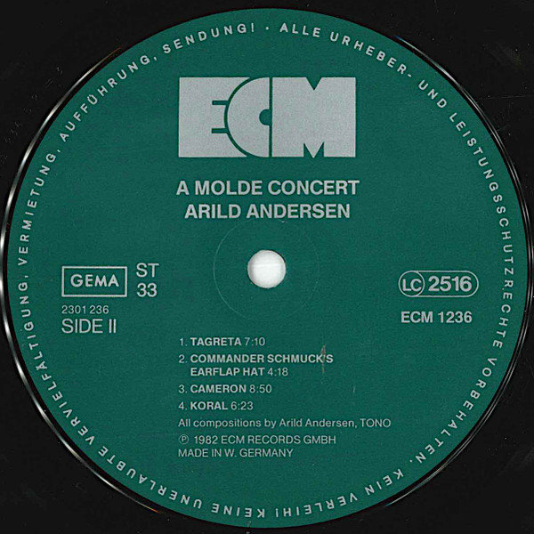Arild Andersen , John Taylor , Bill Frisell , Alphonse Mouzon - A Molde Concert | ECM Records (ECM 1236) - 4 Arild Andersen , John Taylor , Bill Frisell , Alphonse Mouzon - A Molde Concert | ECM Records (ECM 1236) - 4
