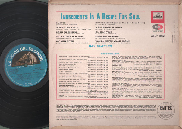 Ray Charles - Ingredients In A Recipe For Soul | La Voce Del Padrone (QELP 8082) - 3 Ray Charles - Ingredients In A Recipe For Soul | La Voce Del Padrone (QELP 8082) - 3
