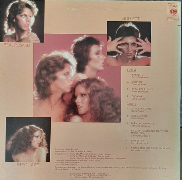 Beauregard, Violletti & Ste-Claire - En Plein Orgasme [Vinyl] | CBS (FS 90306) - 2