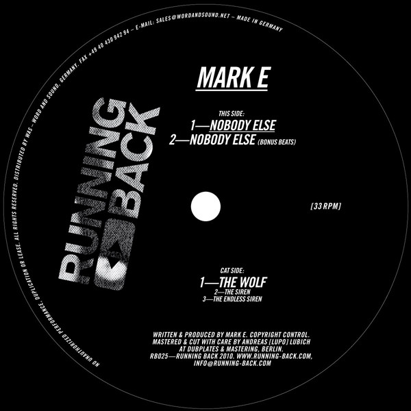 Mark E - Nobody Else | Running Back (RB025)