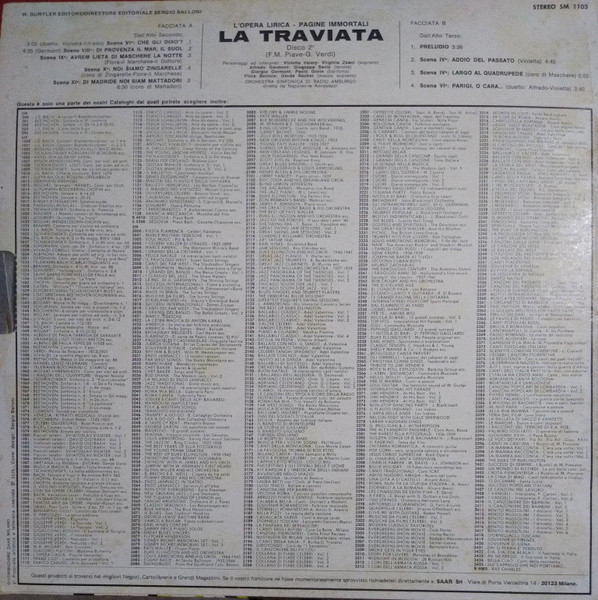 Giuseppe Verdi - La Traviata - Album N°2 | International Joker Production (SM 1103) - 2