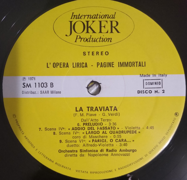 Giuseppe Verdi - La Traviata - Album N°2 | International Joker Production (SM 1103) - 4