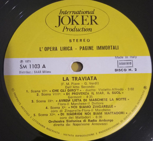 Giuseppe Verdi - La Traviata - Album N°2 | International Joker Production (SM 1103) - 3