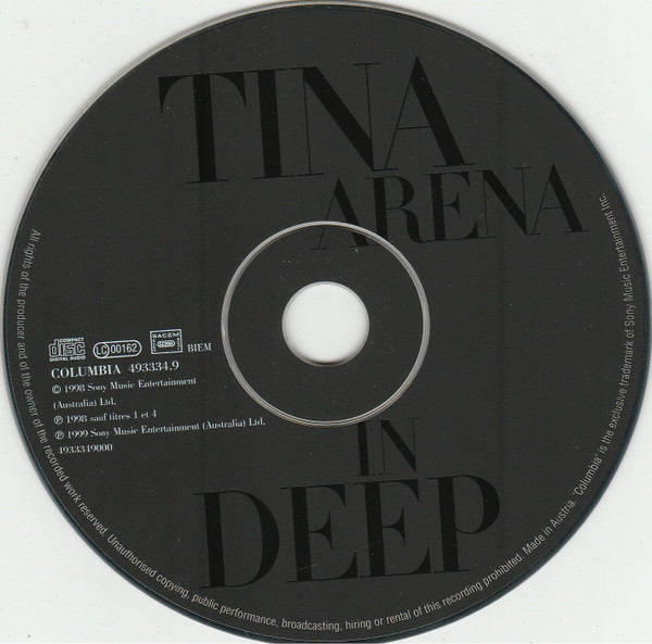 Tina Arena - In Deep | Columbia (COL 493334.9) - 3