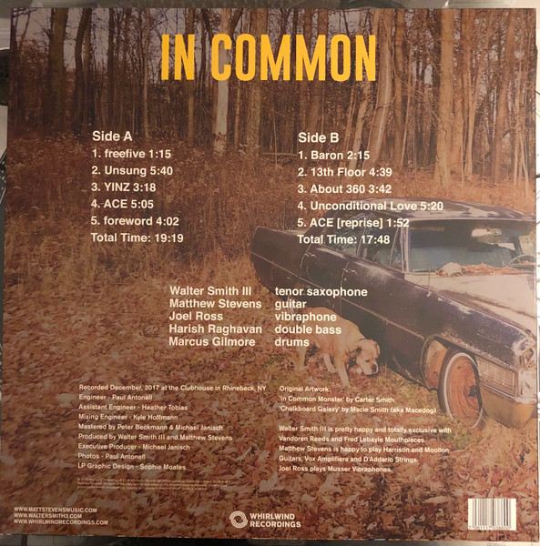 Walter Smith III , Matthew Stevens , Joel Ross , Harish Raghavan , Marcus Gilmore - In Common | Whirlwind Recordings (WR4728YLP) - 2 Walter Smith III , Matthew Stevens , Joel Ross , Harish Raghavan , Marcus Gilmore - In Common | Whirlwind Recordings (WR4728YLP) - 2