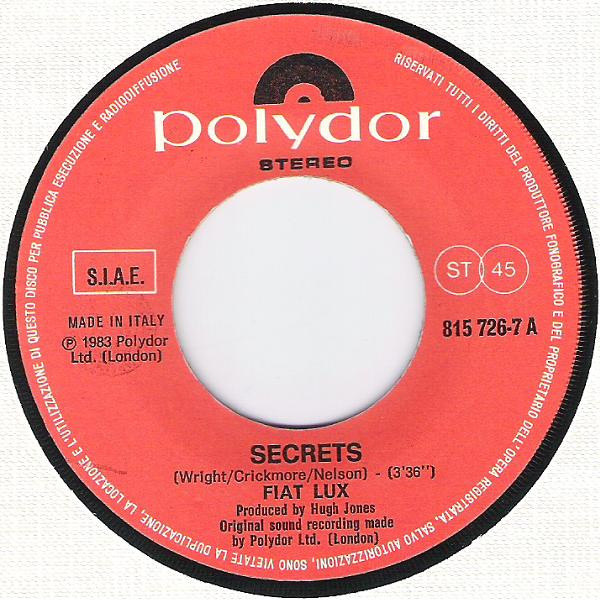 Fiat Lux - Secrets | Polydor (815 726-7) - 3