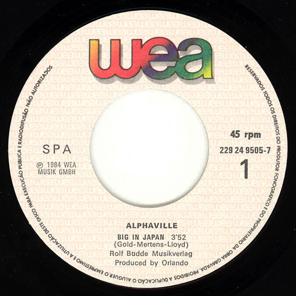 Alphaville - Big In Japan | WEA (229 24-9505-7) - 3