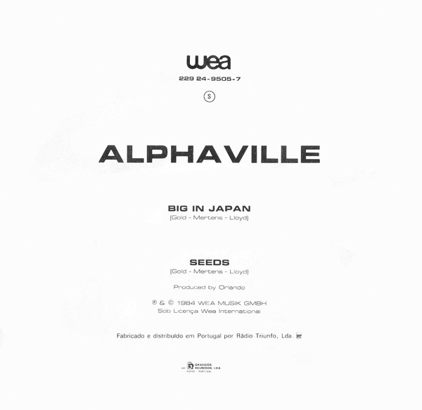 Alphaville - Big In Japan | WEA (229 24-9505-7) - 2