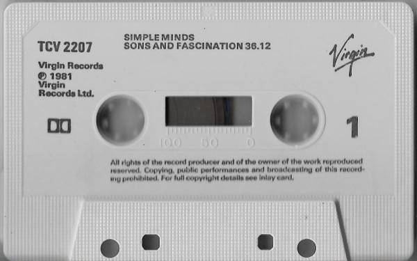 Simple Minds - Sons And Fascination | Virgin (TCV 2207) - 2 Simple Minds - Sons And Fascination | Virgin (TCV 2207) - 2