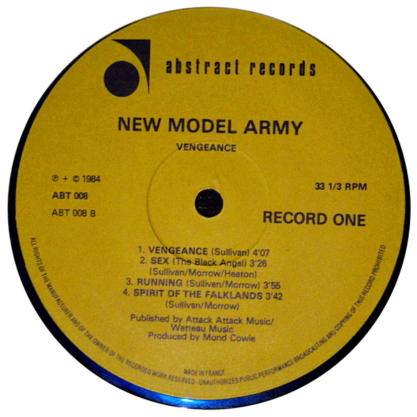 New Model Army - Vengeance | Abstract Records (ABT 008) - 4 New Model Army - Vengeance | Abstract Records (ABT 008) - 4