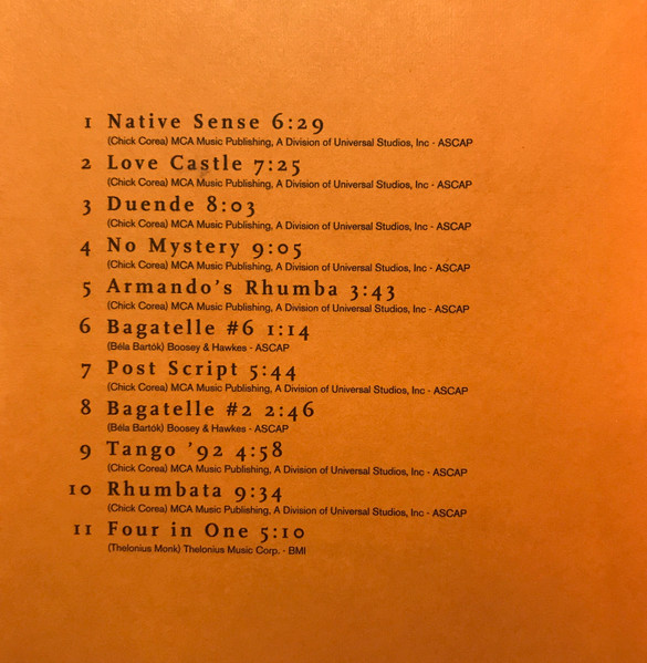 Gary Burton / Chick Corea - Native Sense | Stretch Records (SCD-9014-2) - 2