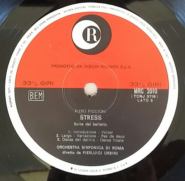 Giorgio Federico Ghedini , Piero Piccioni - Architetture / Stress | Ricordi (MRC 2010) - 4