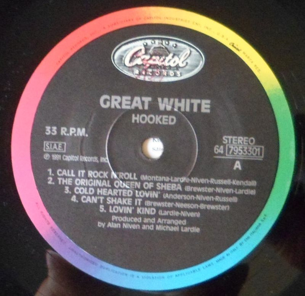 Great White - Hooked | Capitol Records (64 7953301) - 3 Great White - Hooked | Capitol Records (64 7953301) - 3