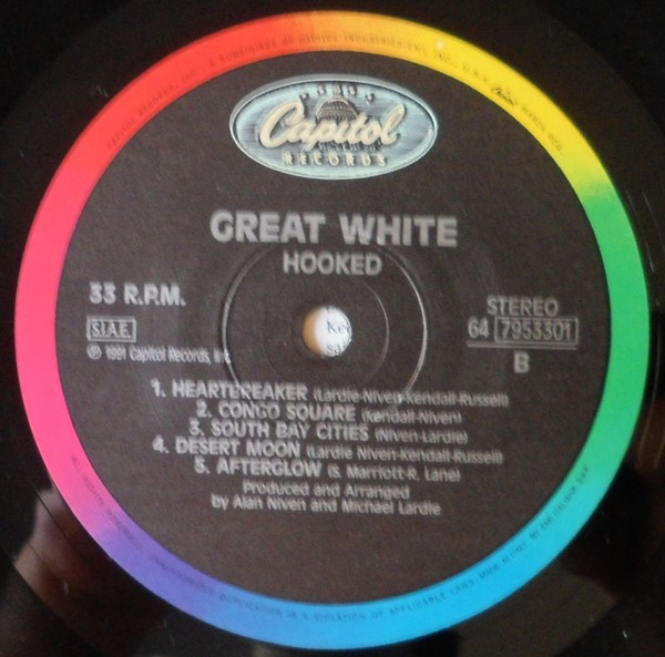 Great White - Hooked | Capitol Records (64 7953301) - 4 Great White - Hooked | Capitol Records (64 7953301) - 4