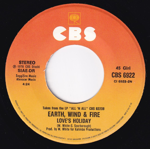 Earth, Wind & Fire - September | CBS (CBS 6922) - 4