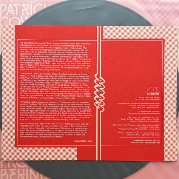 Patrick Cowley - From Behind | Dark Entries (DE-333) - 4 Patrick Cowley - From Behind | Dark Entries (DE-333) - 4