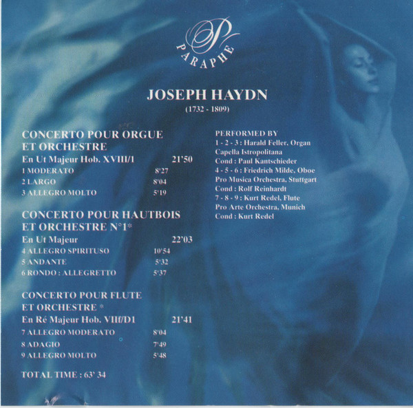 Joseph Haydn - Concertos Pour Orgue, Hautbois, Flute Et Orchestre | Paraphe (901 181) - 2