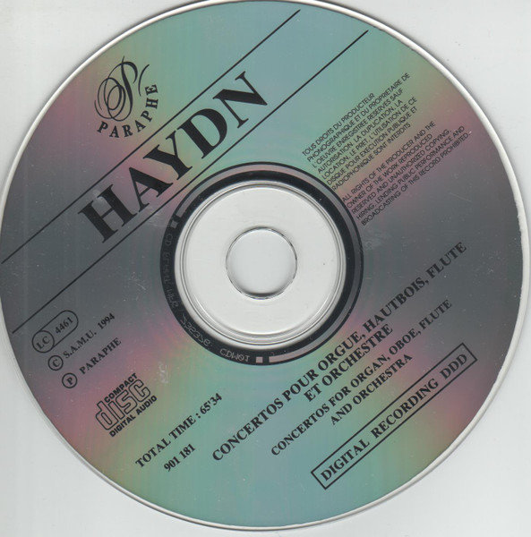 Joseph Haydn - Concertos Pour Orgue, Hautbois, Flute Et Orchestre | Paraphe (901 181) - 3