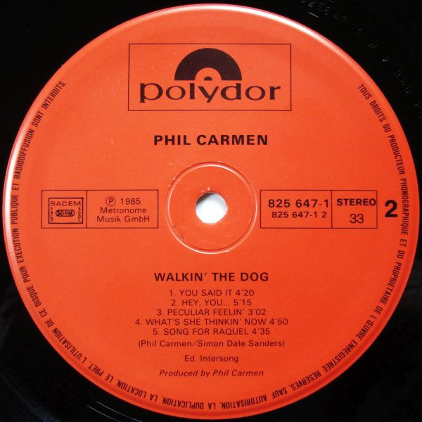 Phil Carmen - Walkin' The Dog | Polydor (825 647-1) - 4