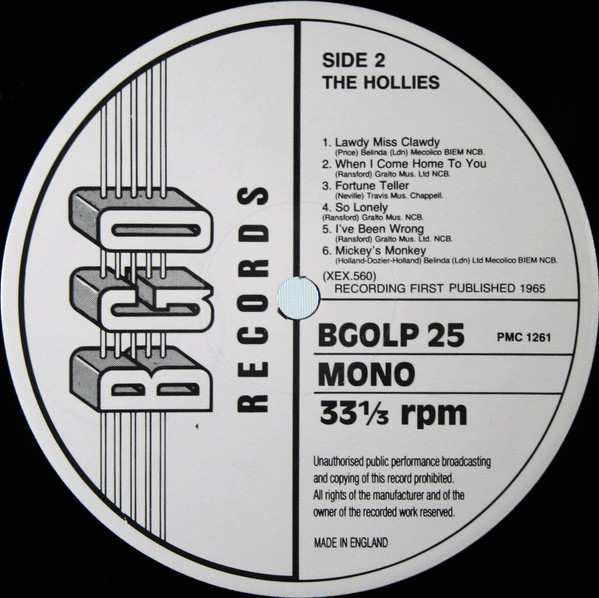 The Hollies - Hollies | BGO Records (BGOLP25) - 4 The Hollies - Hollies | BGO Records (BGOLP25) - 4