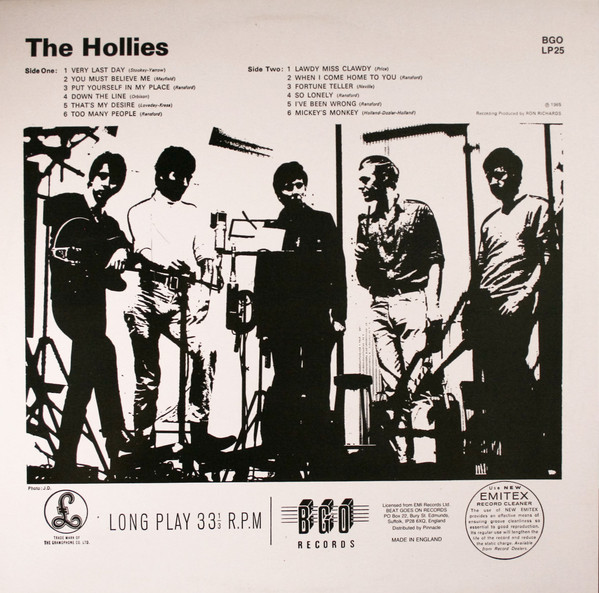 The Hollies - Hollies | BGO Records (BGOLP25) - 2 The Hollies - Hollies | BGO Records (BGOLP25) - 2