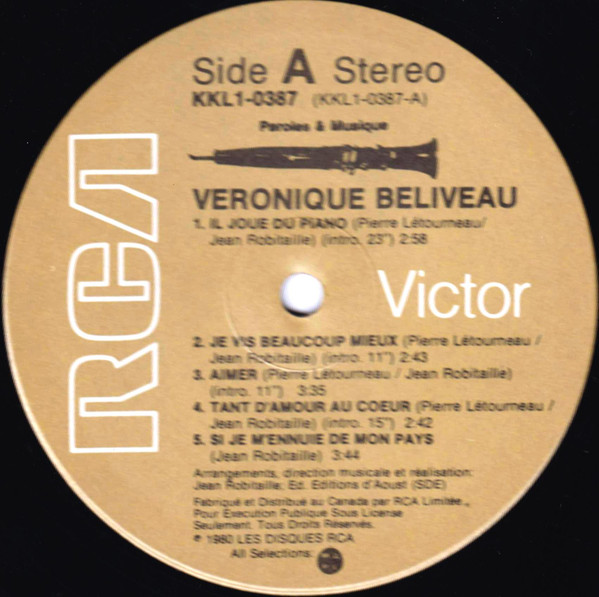Véronique Béliveau - Véronique Béliveau [Vinyl] | RCA (KKL1-0387) - 3