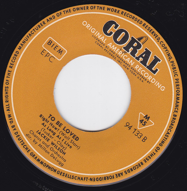 Jackie Wilson - To Be Loved | Coral (94 133 EPC) - 3