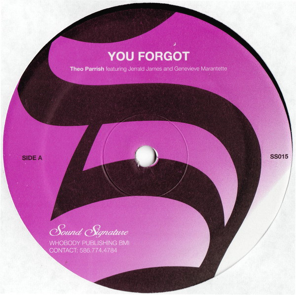 Theo Parrish - You Forgot / Dirt Rhodes | Sound Signature (SS015) - main