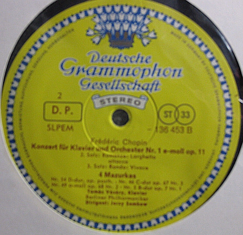 Frédéric Chopin , Tamás Vásáry , Berliner Philharmoniker , Jerzy Semkow - Klavierkonzert Nr. 1, E-moll, Op. 11 ∙ 4 Mazurkas | Deutsche Grammophon (136 453) - 3 Frédéric Chopin , Tamás Vásáry , Berliner Philharmoniker , Jerzy Semkow - Klavierkonzert Nr. 1, E-moll, Op. 11 ∙ 4 Mazurkas | Deutsche Grammophon (136 453) - 3