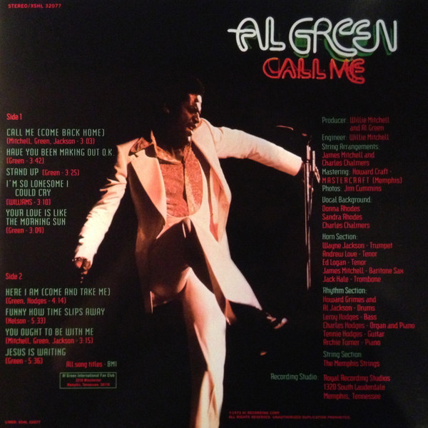 Al Green - Call Me | Speakers Corner Records (XSHL 32077) - 3