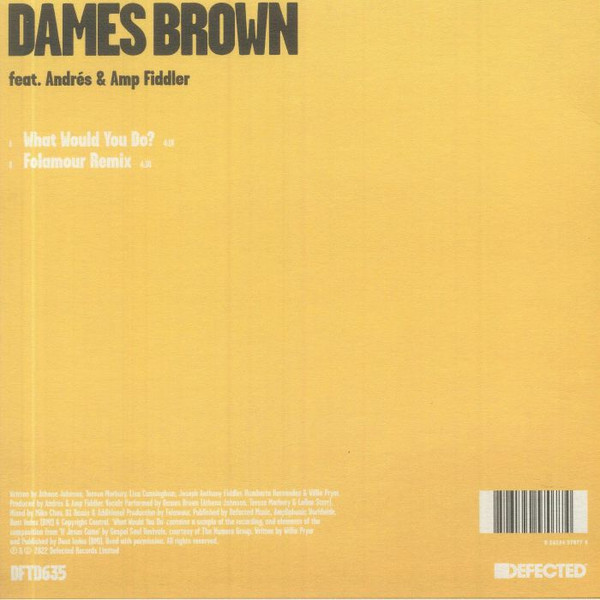 Dames Brown Feat. Andrés & Amp Fiddler - What Would You Do? | Defected (DFTD635) - 2 Dames Brown Feat. Andrés & Amp Fiddler - What Would You Do? | Defected (DFTD635) - 2