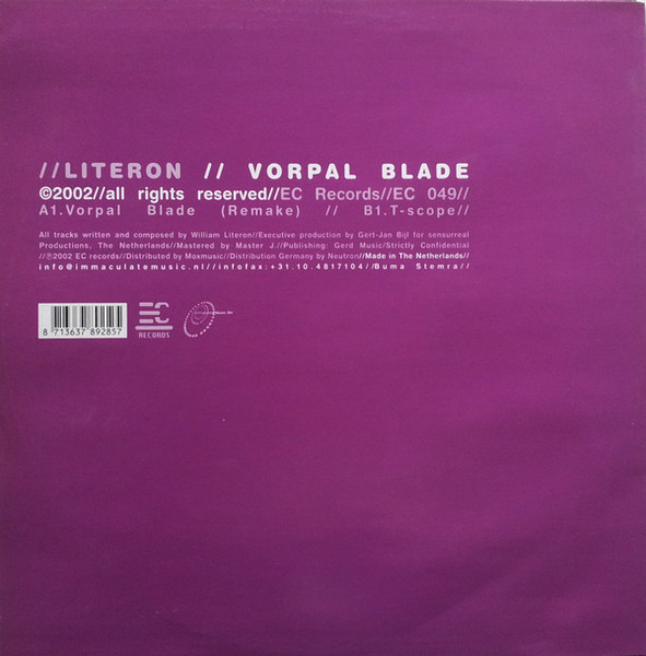 Literon - Vorpal Blade | EC Records (EC 049) - 2